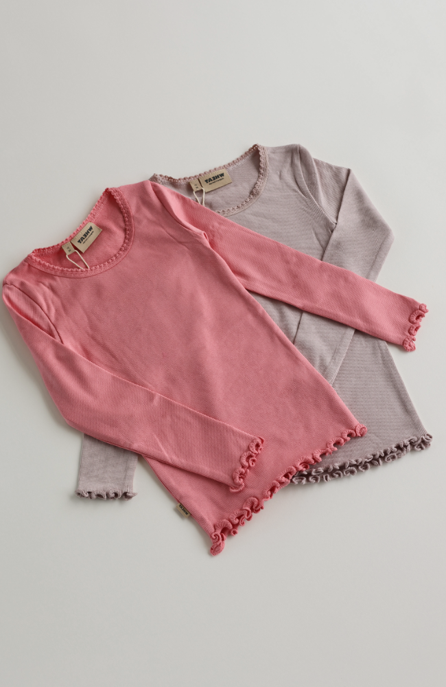 Rib T-Shirt L/S Reese - Soft Pink