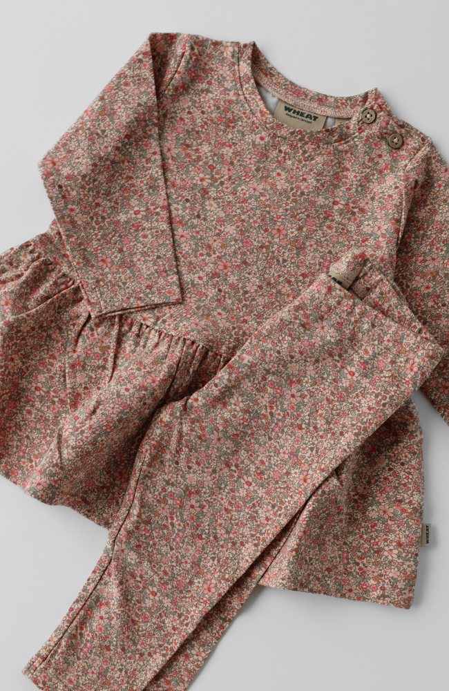 Jersey Legggings Jules - Rose Dust Flower Meadow st.98-140