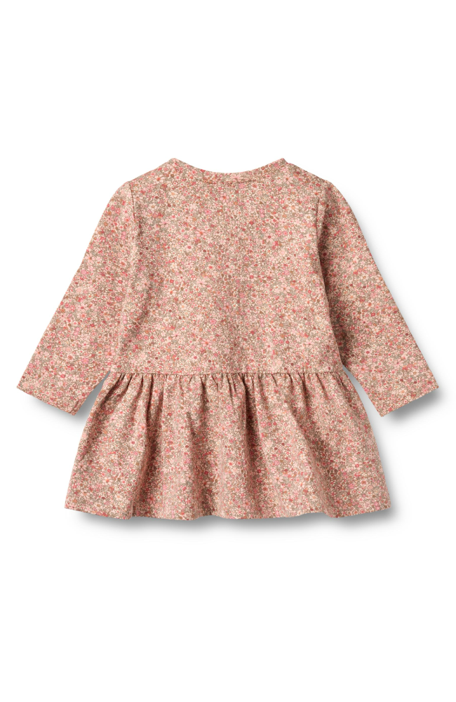 Jersey Baby Dress L/S Bessie - Rose Dust Flower Meadow st.62-92