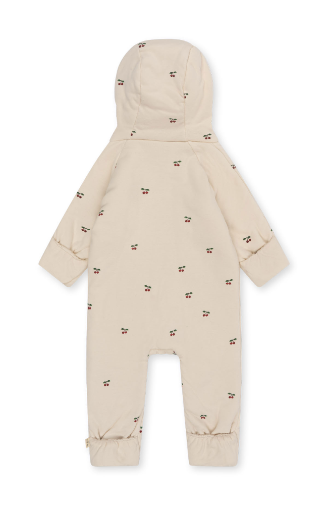 Newborn Padded Onesie w/hood - Cherry