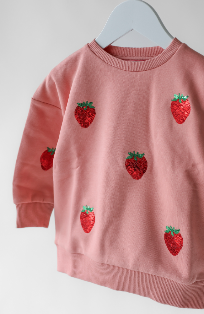 Lou Sequin Sweat Shirt - Mellow Rose