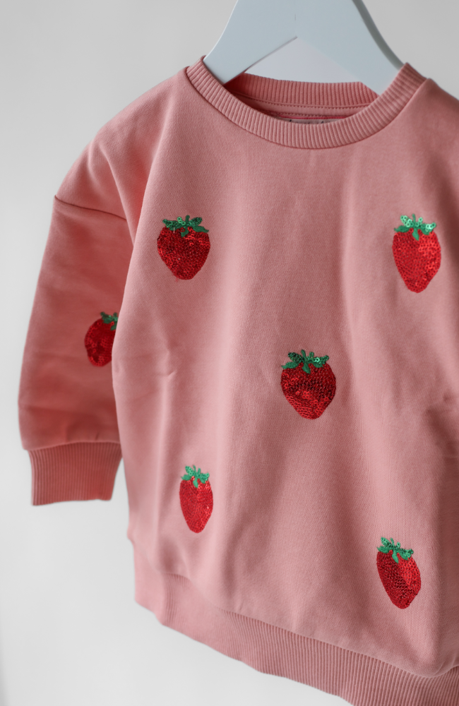 Lou Sequin Sweat Shirt - Mellow Rose
