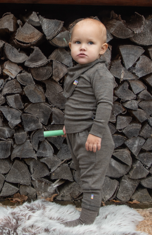 Ullar/Silki Leggings - Brown Melange / Limited