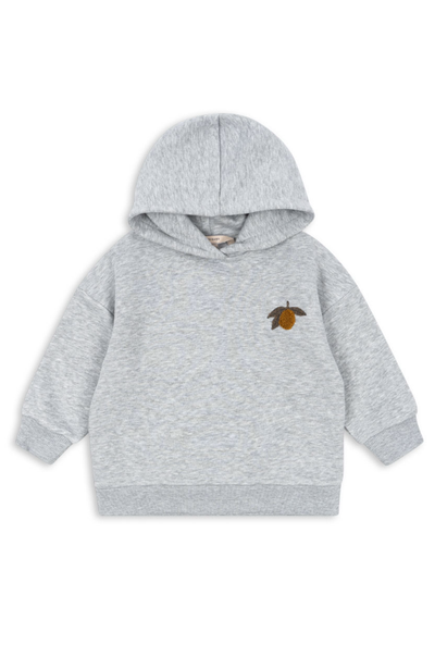 Lou Hood Sweat Shirt - Grey Melange
