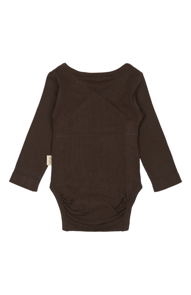 Body L/S Fold Pointel NB - Coffee Bean