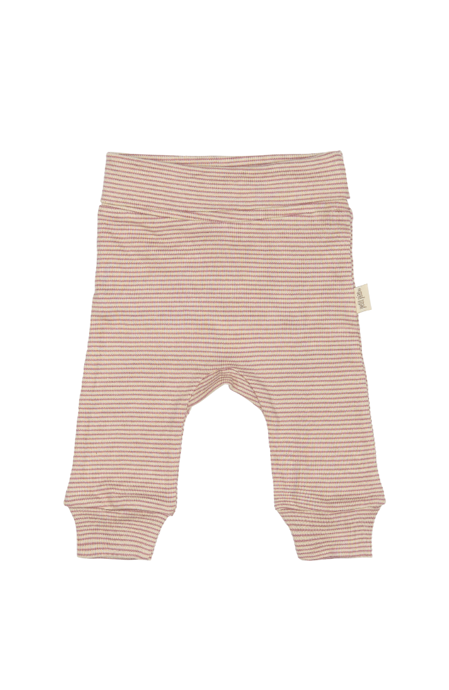 Fold Leggings Pointel NB - Nostalgic Rose / Off White