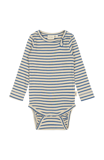 Body L/S Modal Striped - True Navy / Off White