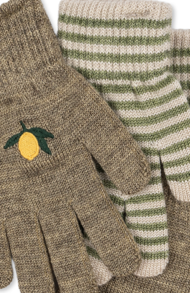 Filla Gloves - Lemon / Stripe