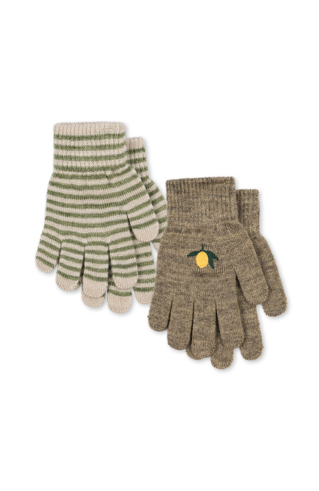 Filla Gloves - Lemon / Stripe