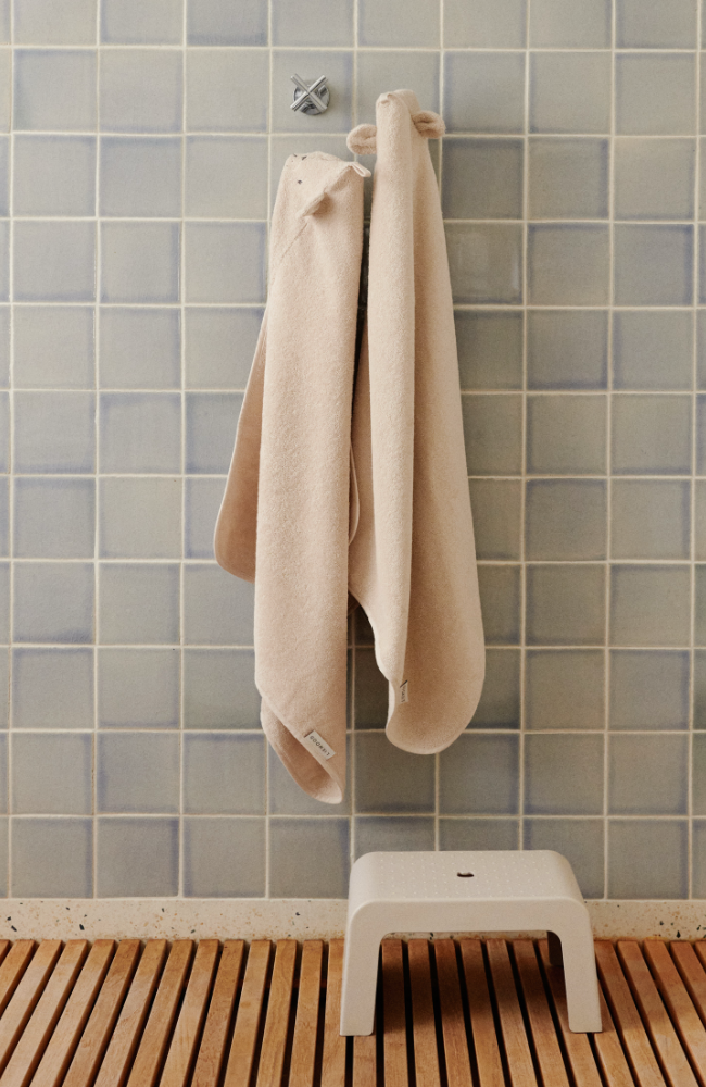 Albert Polarbear Hooded Towel - Sandy
