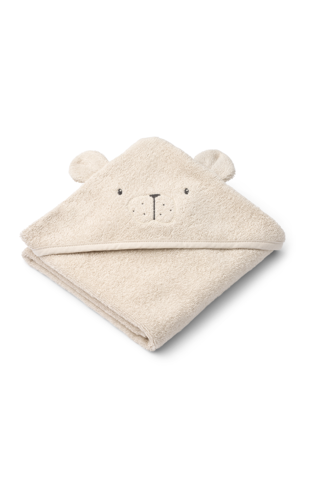 Albert Polarbear Hooded Towel - Sandy