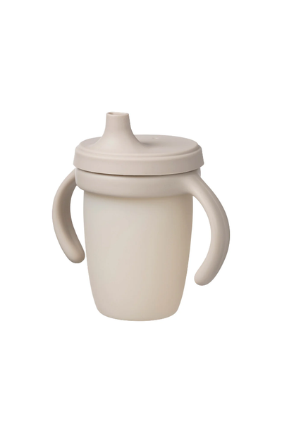 Silicone Cup With Handle - Latte