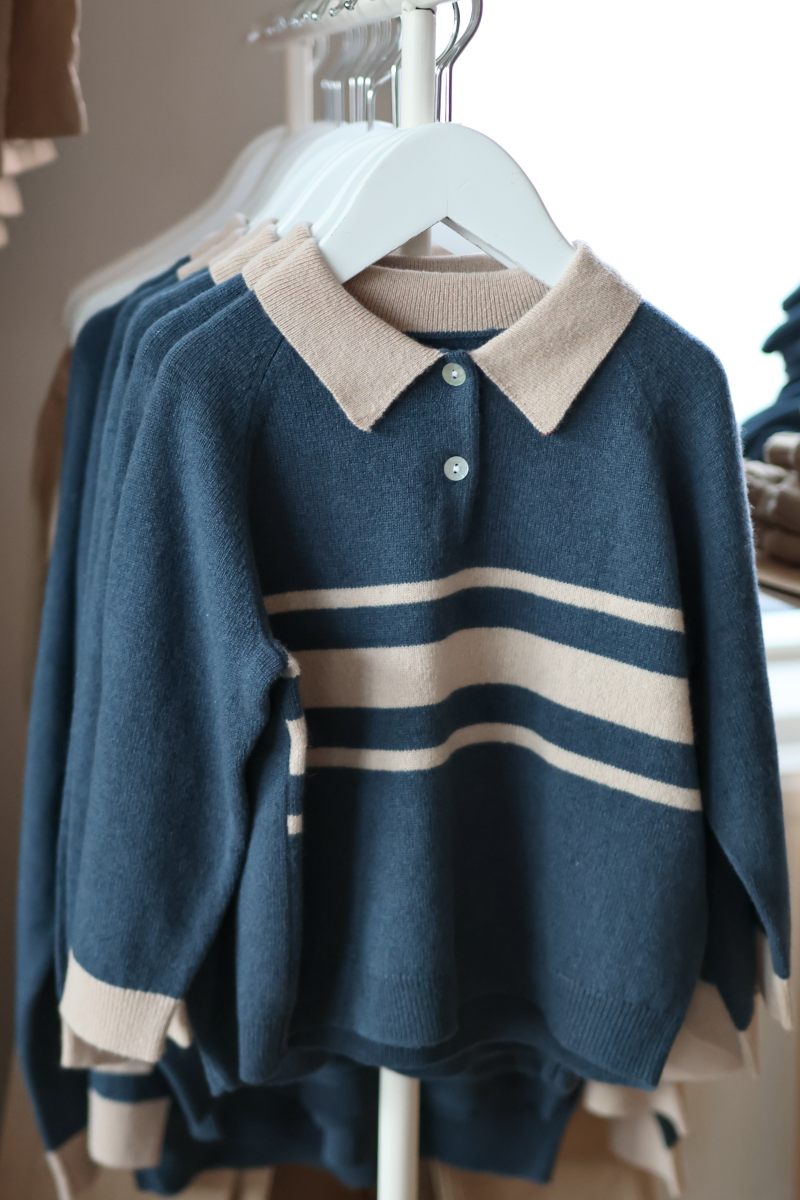 Basi Polo - Dark Blue Stripe