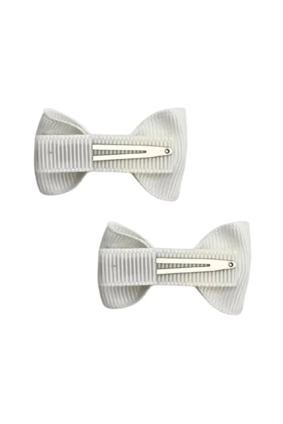 Small Pigtail Bows 2pk - White