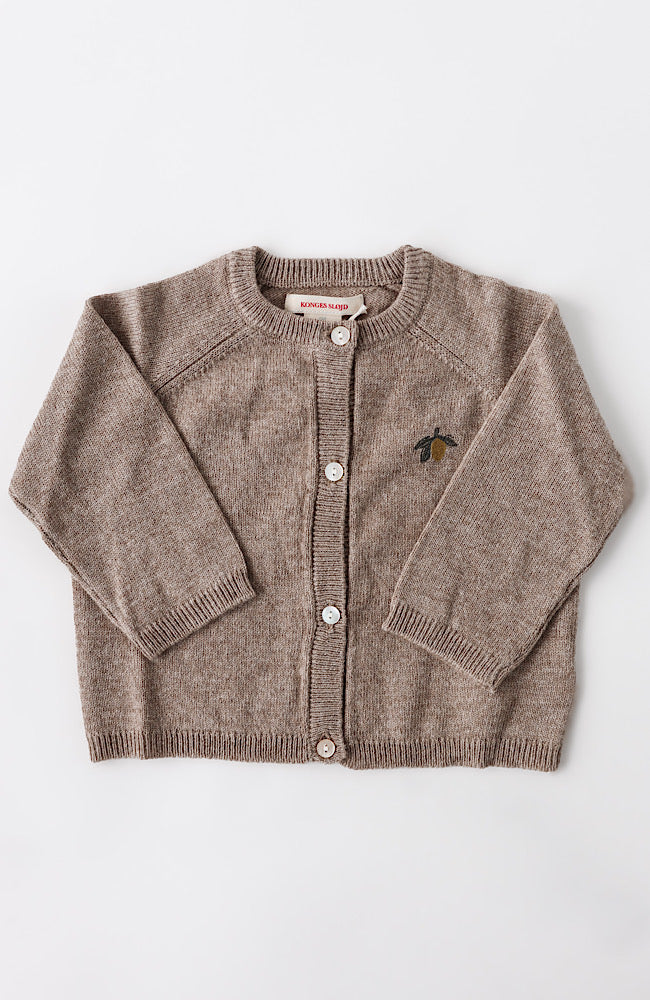 Mattou Knit Wool/Cashmere Cardigan - Light Brown