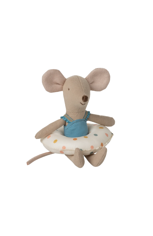 Beach Mouse With Float, Little Sister - Multi Dot