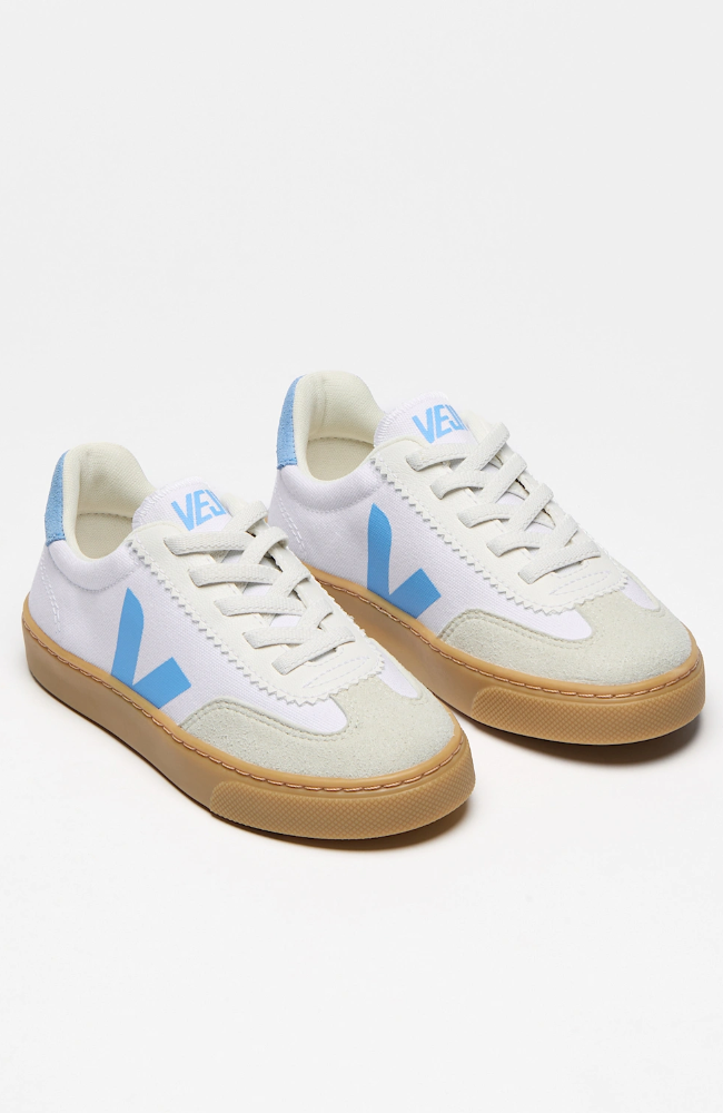 Volley Canvas - White/Aqua