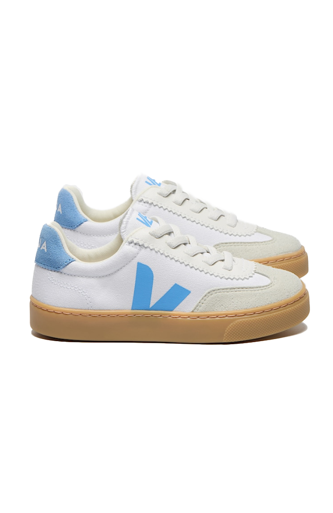 Volley Canvas - White/Aqua