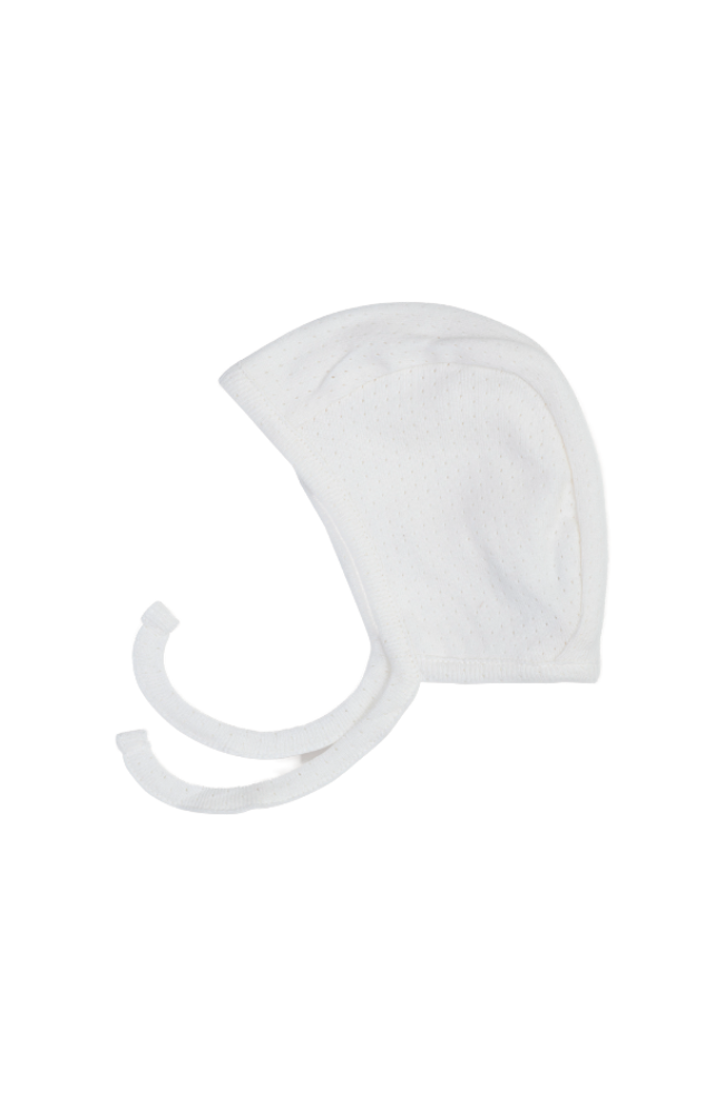 Newborn Bonnet - Offwhite Pointelle