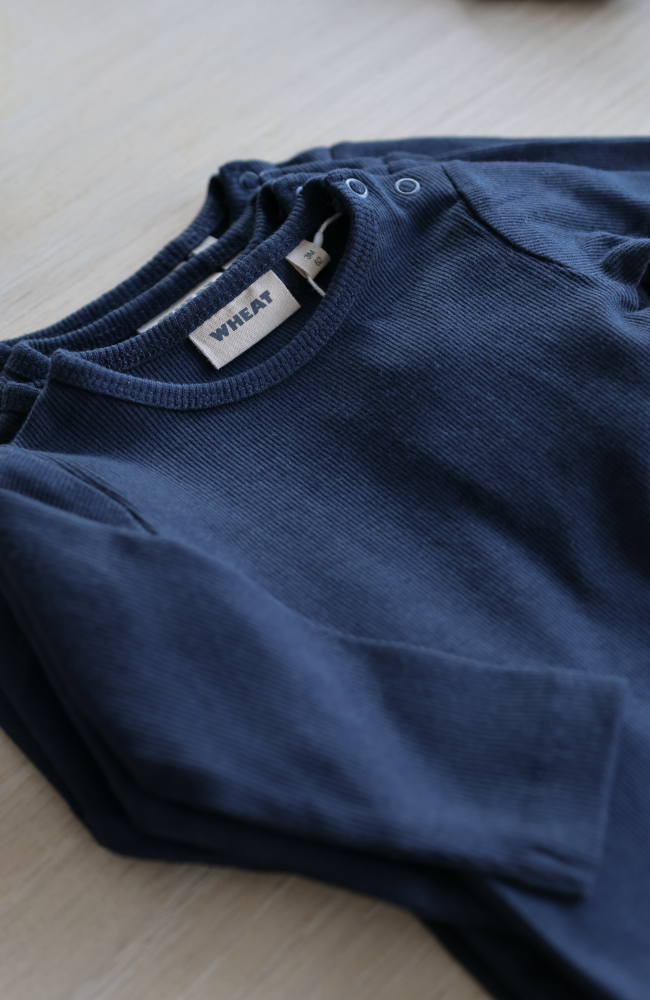 Rib Body L/S Spencer GOTS - Navy