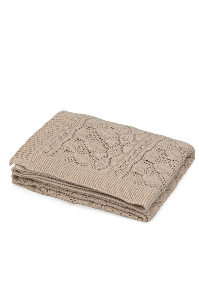 Pointelle Baby Knit Throw - Hazel
