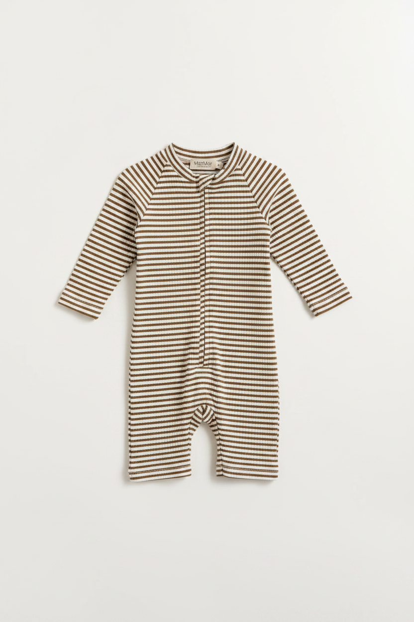 Swal Swimsuit - Dark Bronze Stripe