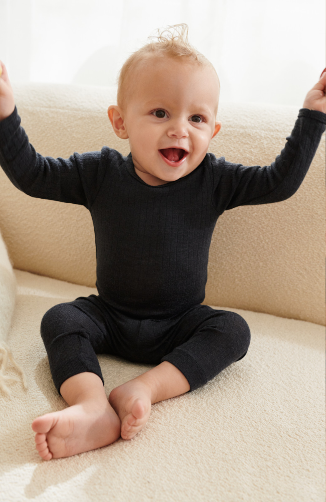 Rib Body L/S Spencer GOTS - Navy