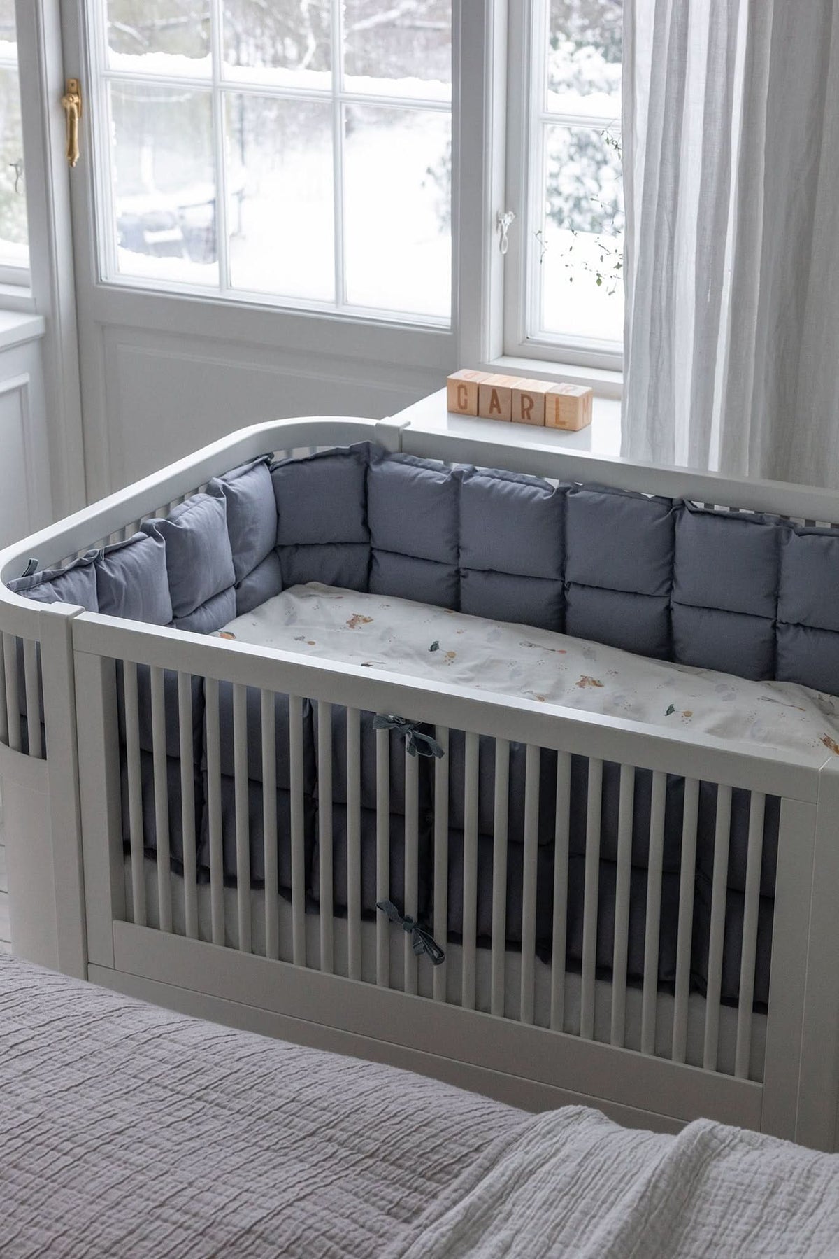 Baby Bumper Kapok - Dusty Blue