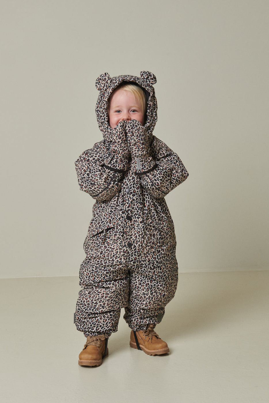 Almo Snow Mittens- Leopard