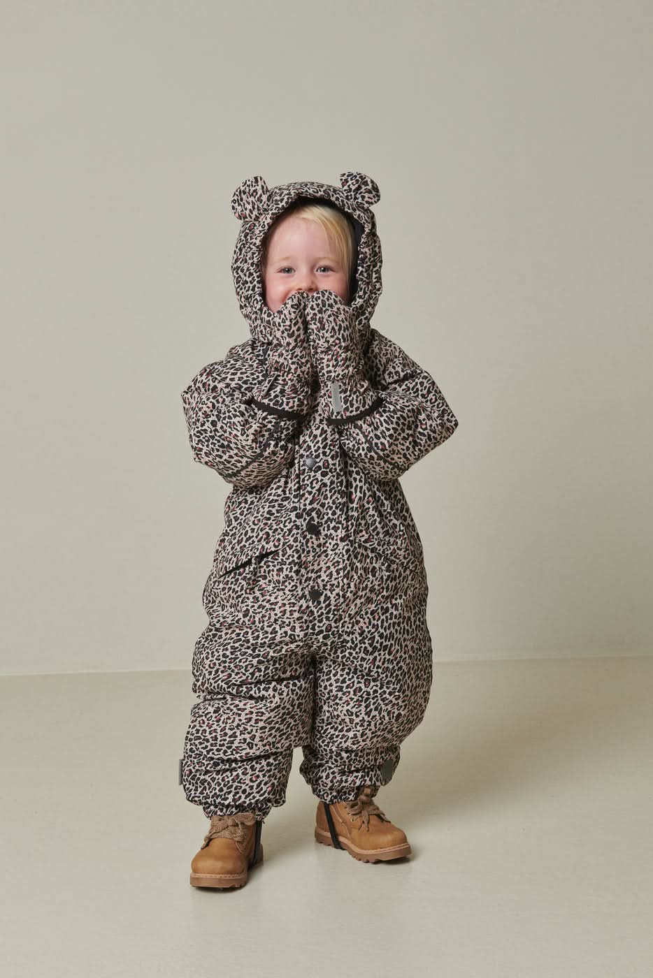 Almo Snow Mittens- Leopard