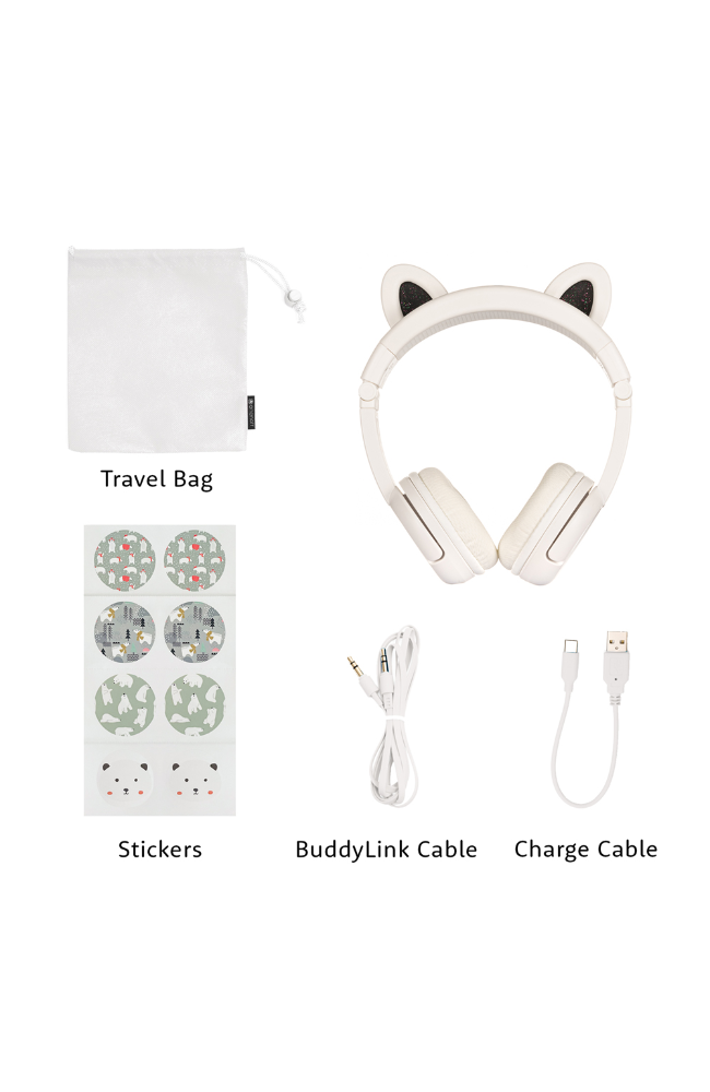 BuddyPhones - Ears Panda White