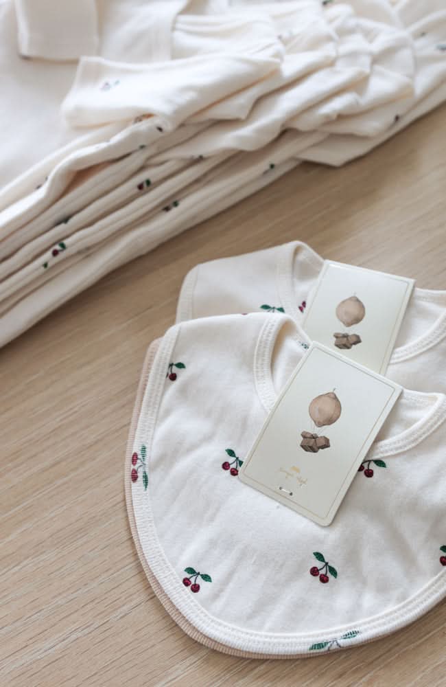 2 Pack Basic Bibs - Cherry