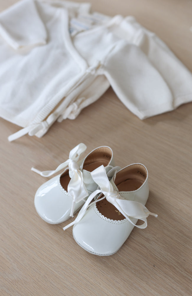 Beginners™ Lace Shoe - Cream Patent