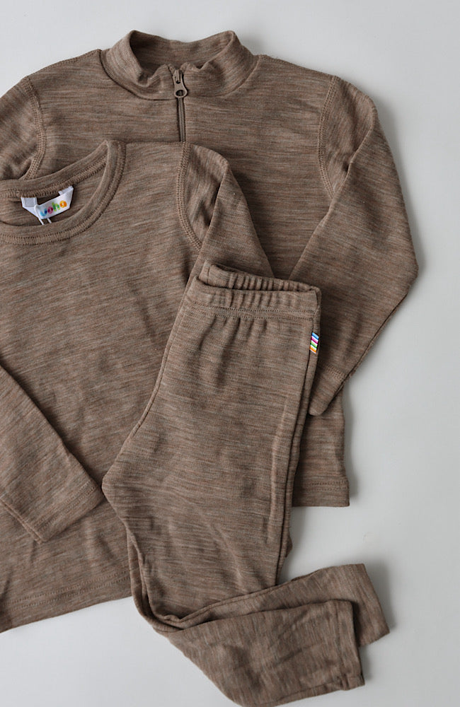 Ullar/Silki Leggings - Beige Melange / Limited
