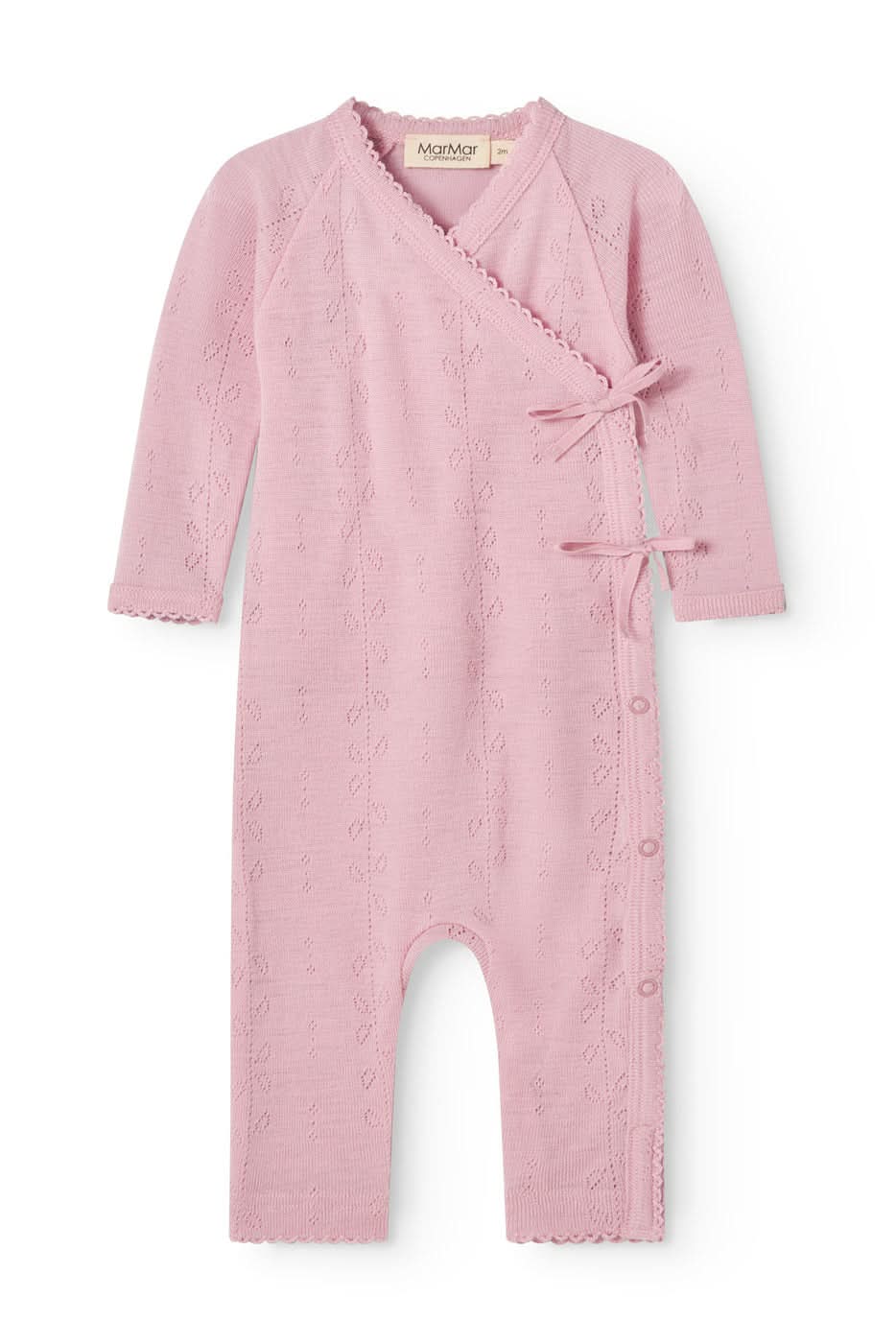 Rula Wool Onesie - Soft Berry