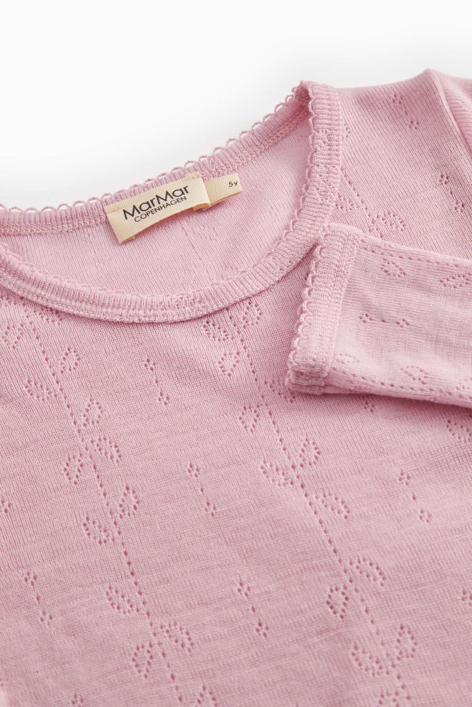 Tamra Wool Pointelle Top - Soft Berry