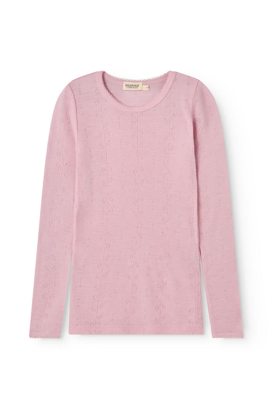 Tamra Wool Pointelle Top - Soft Berry