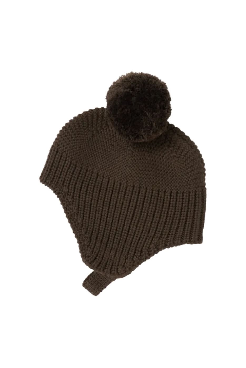 Aly Pompom Hat - Dark Roast