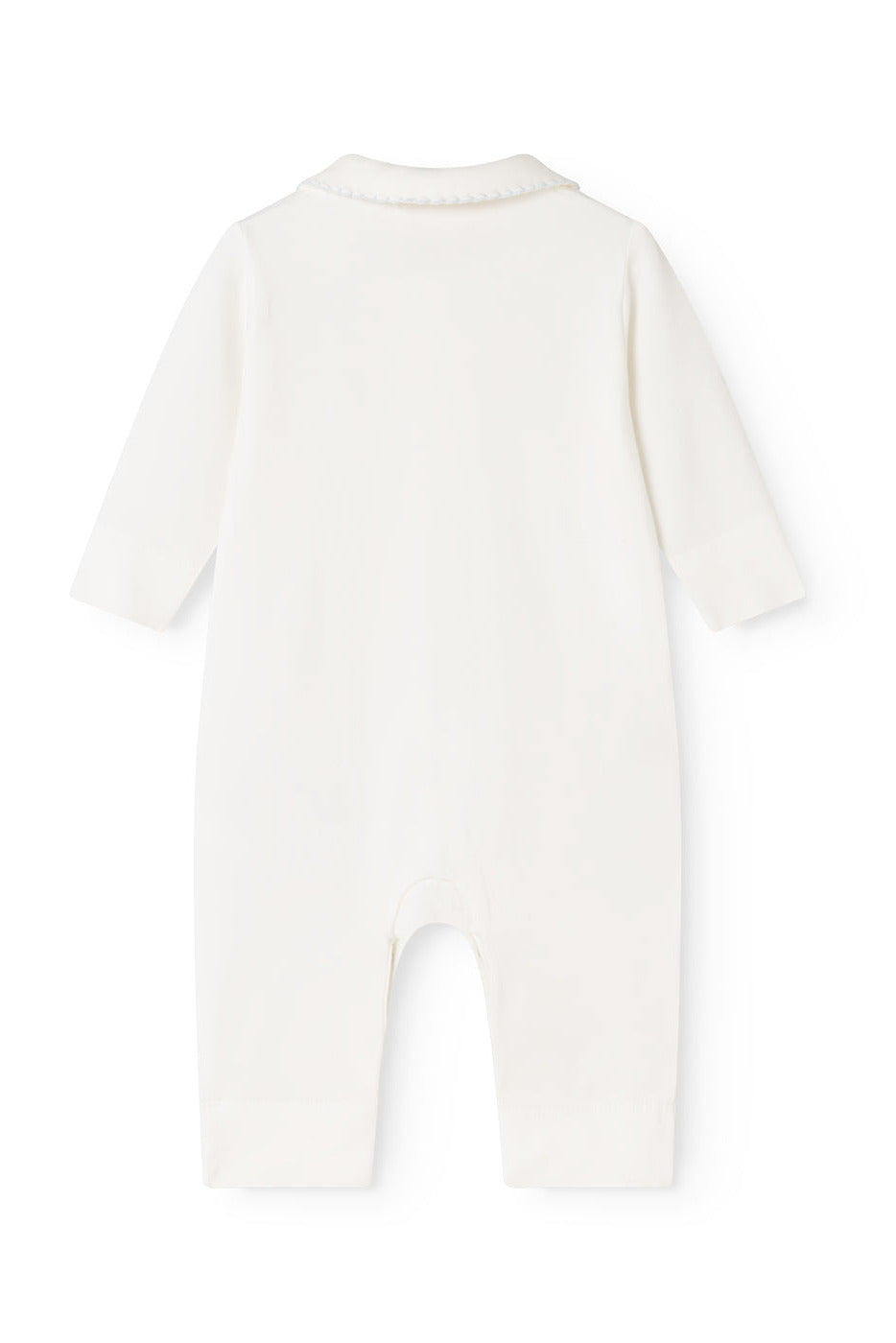 Ricci Newborn Romper - Light Blue Picot