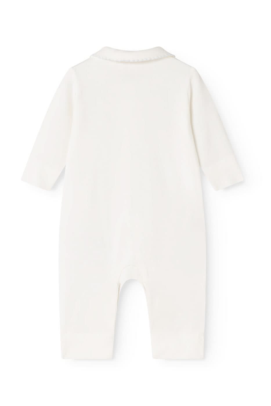Ricci Newborn Romper - Light Blue Picot