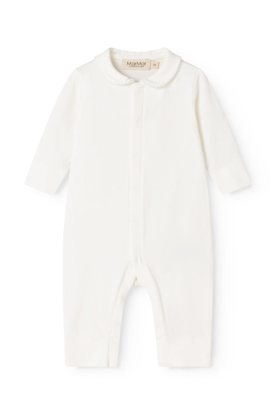 Ricci Newborn Romper - Light Blue Picot