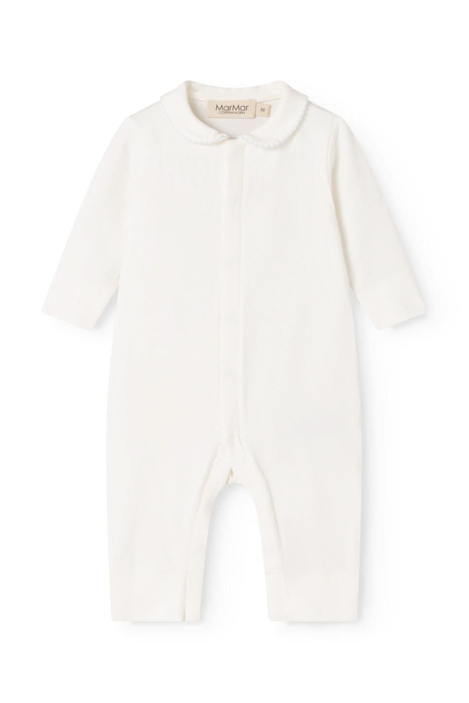 Ricci Newborn Romper - Light Blue Picot