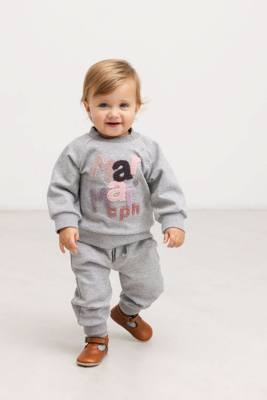 Theos Baby Sweatshirt - Cloud Grey Logo