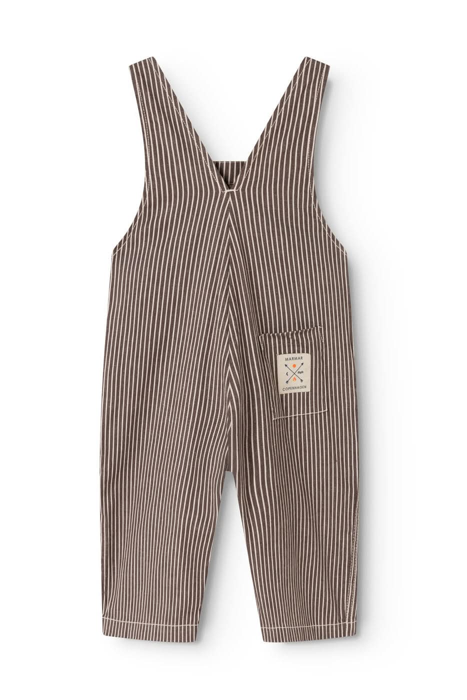 Ruben Dungarees - Dark Brownie Stripe