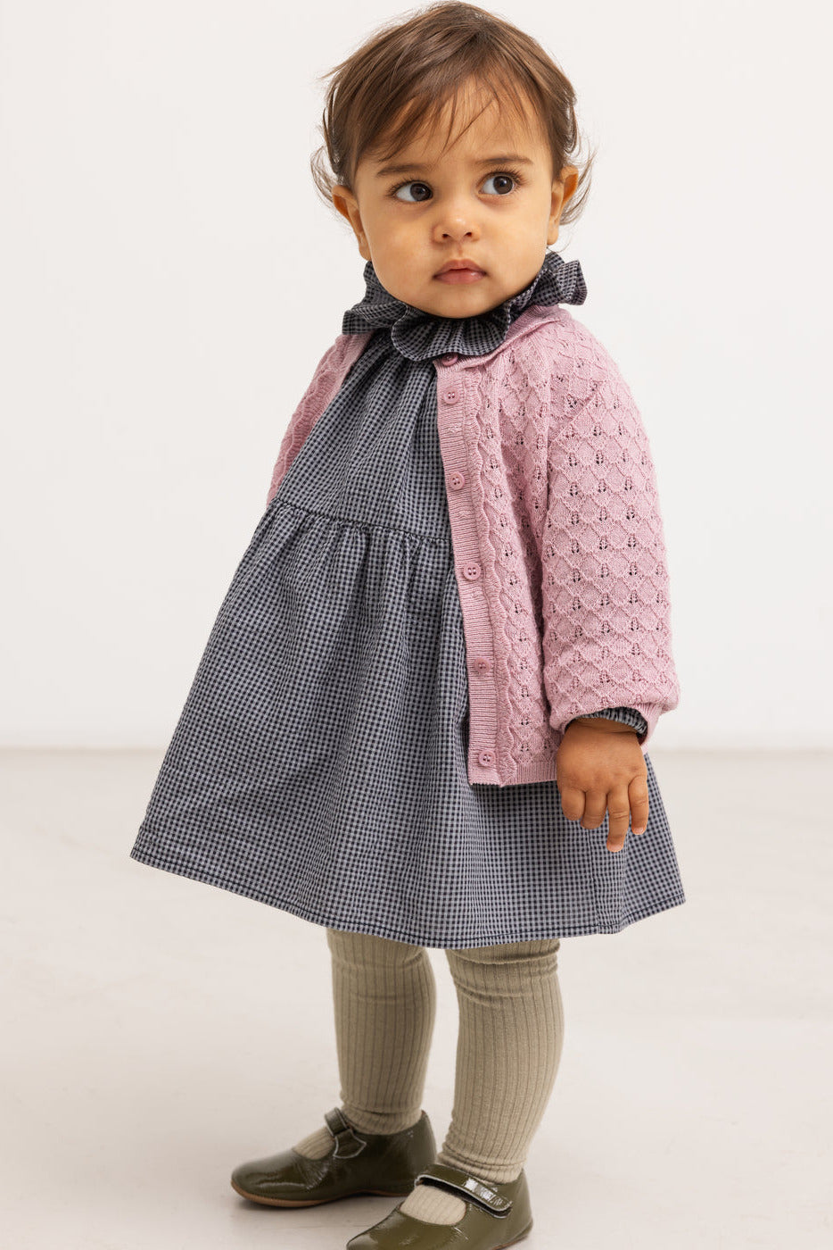 Totti Baby Wool Cardigan - Soft Berry
