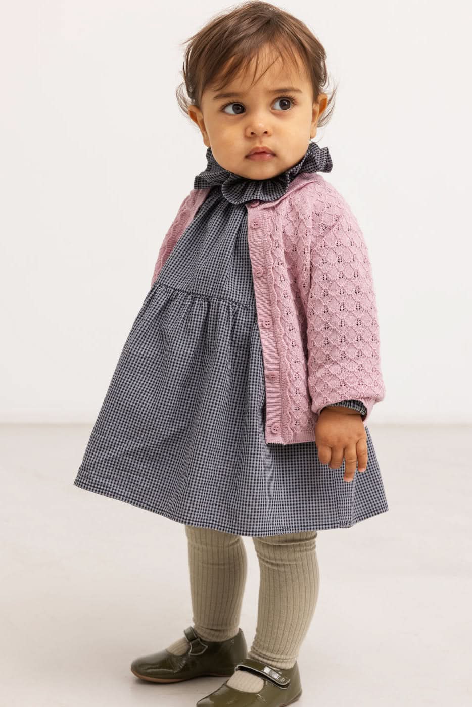 Totti Baby Wool Cardigan - Soft Berry