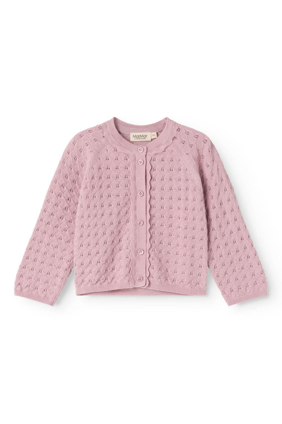 Totti Baby Wool Cardigan - Soft Berry