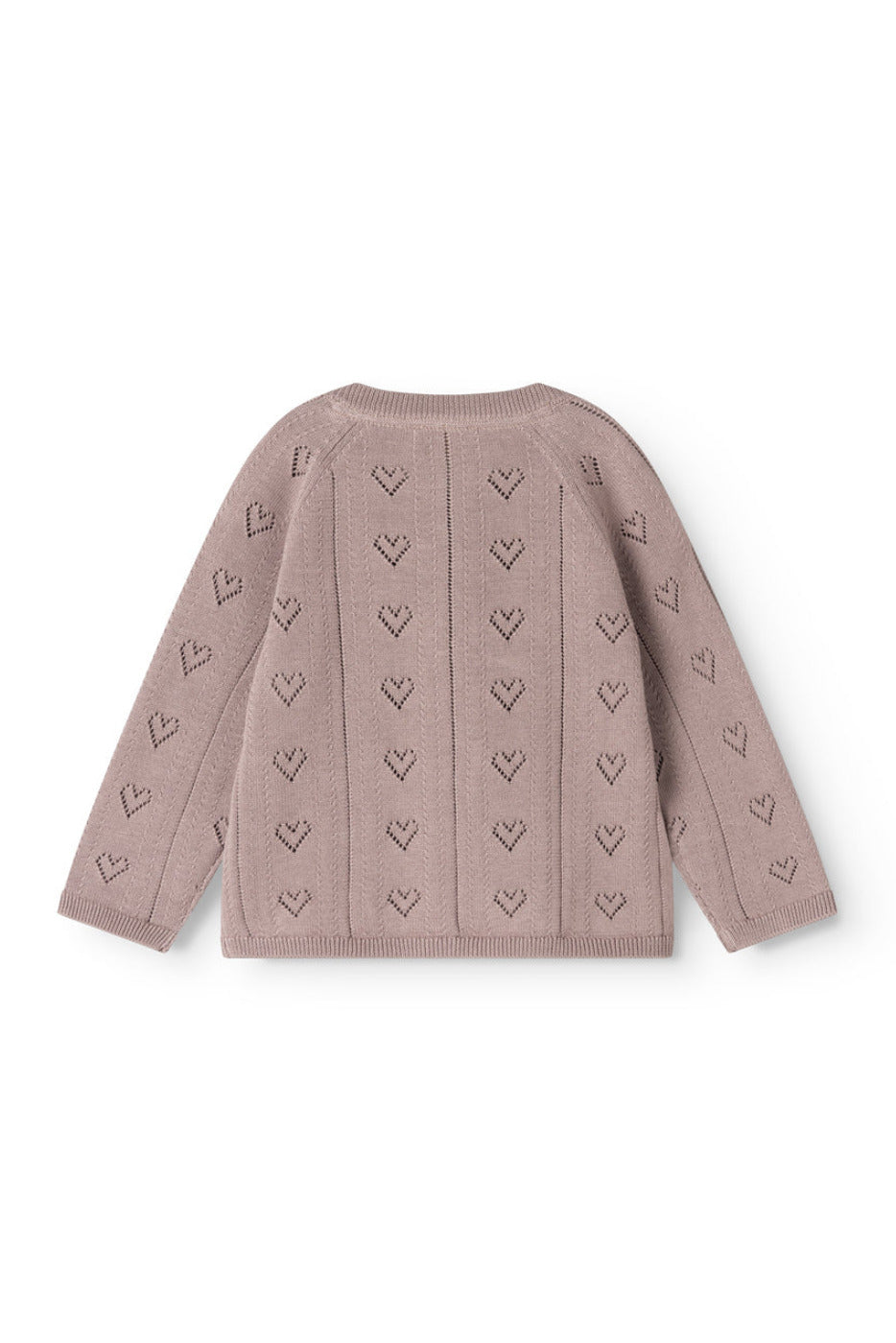 Totti Baby Pointelle Cardigan - Dusty Purple
