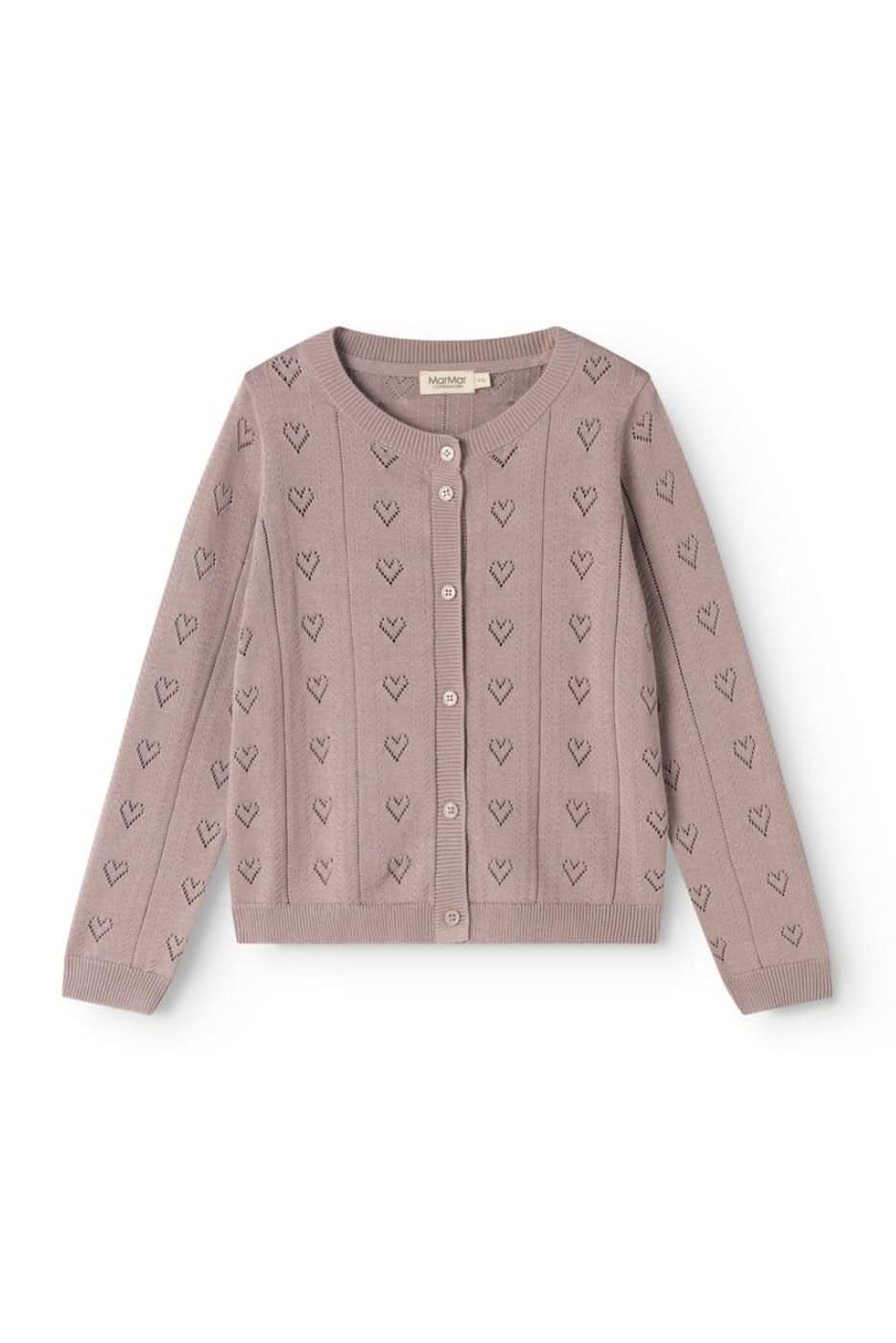 Tilda Pointelle Cardigan - Dusty Purple
