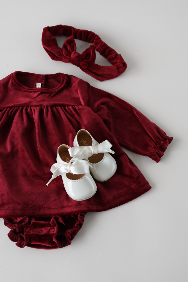 Jingle Romper Dress - Red Dahlia